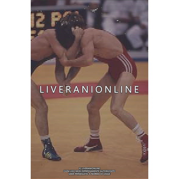 DIAP-RETROSPETTIVA VINCENZO MAENZA LOTTATORE NELLA FOTO VINCENZO MAENZA ALLE OLIMPIADI DI SEUL NELL\'ANNO 1988 AG ALDO LIVERANI SAS