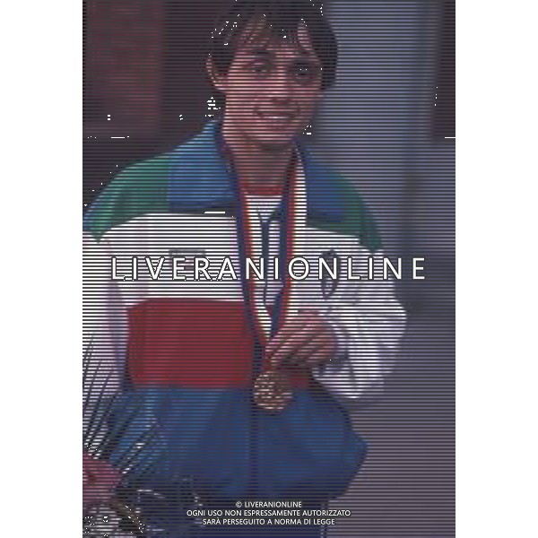 DIAP-RETROSPETTIVA VINCENZO MAENZA LOTTATORE NELLA FOTO VINCENZO MAENZA ALLE OLIMPIADI DI SEUL NELL\'ANNO 1988 AG ALDO LIVERANI SAS