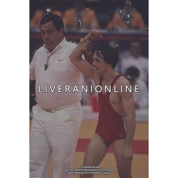 DIAP-RETROSPETTIVA VINCENZO MAENZA LOTTATORE NELLA FOTO VINCENZO MAENZA ALLE OLIMPIADI DI SEUL NELL\'ANNO 1988 AG ALDO LIVERANI SAS