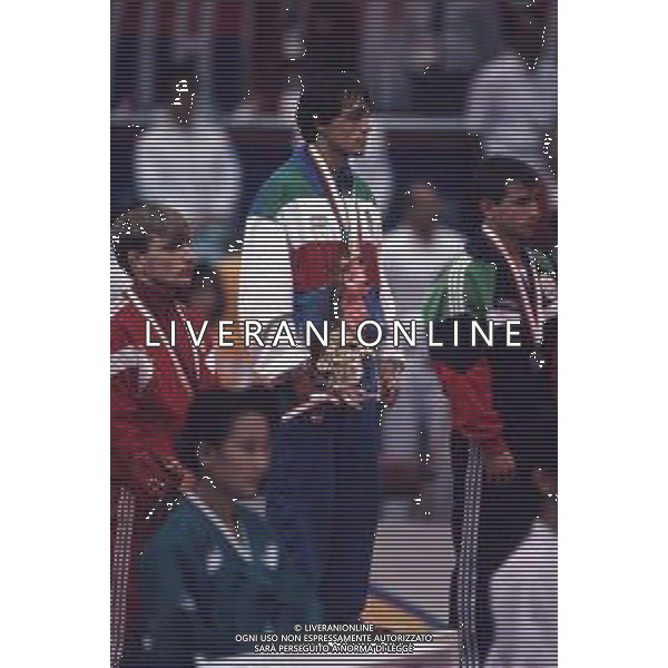 DIAP-RETROSPETTIVA VINCENZO MAENZA LOTTATORE NELLA FOTO VINCENZO MAENZA ALLE OLIMPIADI DI SEUL NELL\'ANNO 1988 AG ALDO LIVERANI SAS