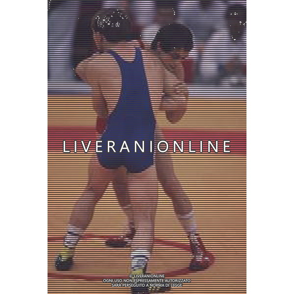 DIAP-RETROSPETTIVA VINCENZO MAENZA LOTTATORE NELLA FOTO VINCENZO MAENZA ALLE OLIMPIADI DI SEUL NELL\'ANNO 1988 AG ALDO LIVERANI SAS