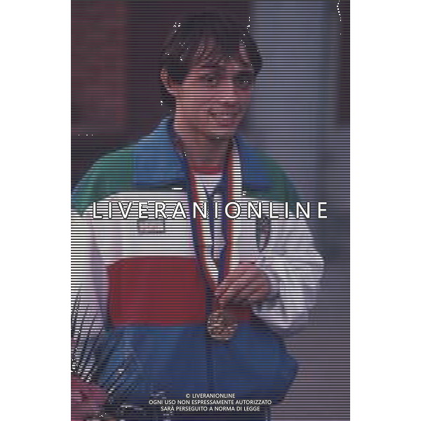 DIAP-RETROSPETTIVA VINCENZO MAENZA LOTTATORE NELLA FOTO VINCENZO MAENZA ALLE OLIMPIADI DI SEUL NELL\'ANNO 1988 AG ALDO LIVERANI SAS