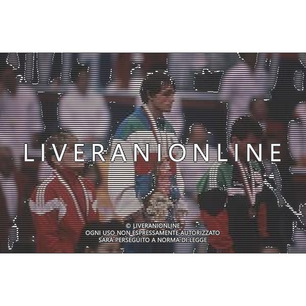 DIAP-RETROSPETTIVA VINCENZO MAENZA LOTTATORE NELLA FOTO VINCENZO MAENZA ALLE OLIMPIADI DI SEUL NELL\'ANNO 1988 AG ALDO LIVERANI SAS
