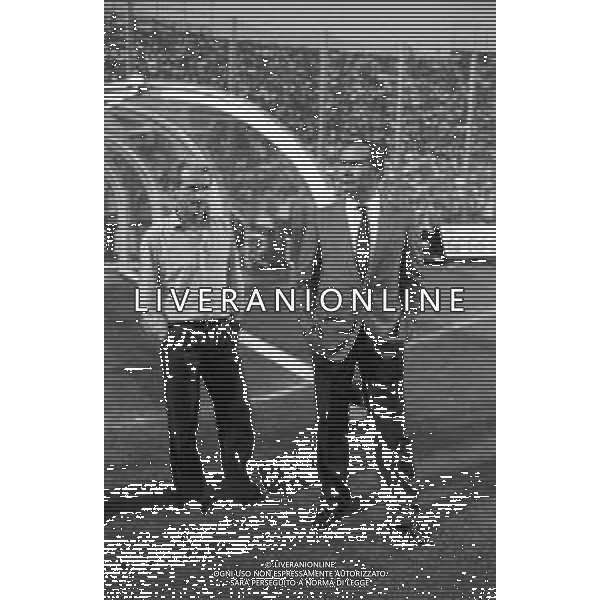 NEG- RETROSPETTIVA GIOVANNI TRAPATTONI ALLENATORE JUVENTUS NELLA FOTO GIOVANNI TRAPATTONI CON NEDO SONETTI ALLENATORE ATALANTA CAMPIONATO CALCIO SERIE A - NELL’ANNO 1984 - 1985 AG ALDO LIVERANI SAS