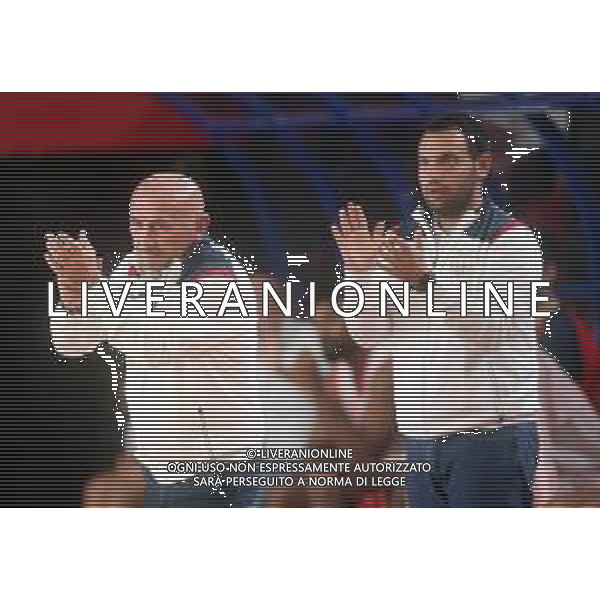 IMOLA 11 10 2025 UP ANDREA COSTA BASKET-VIRTUS IMOLA 86-54 SERIE B1 NELLA FOTO ALLENATORE UP ANDREA COSTA LUCA DALMONTE E VINCENZO VIRGALLITA FOTO GIANNI SANNA-AG ALDO LIVERANI SAS