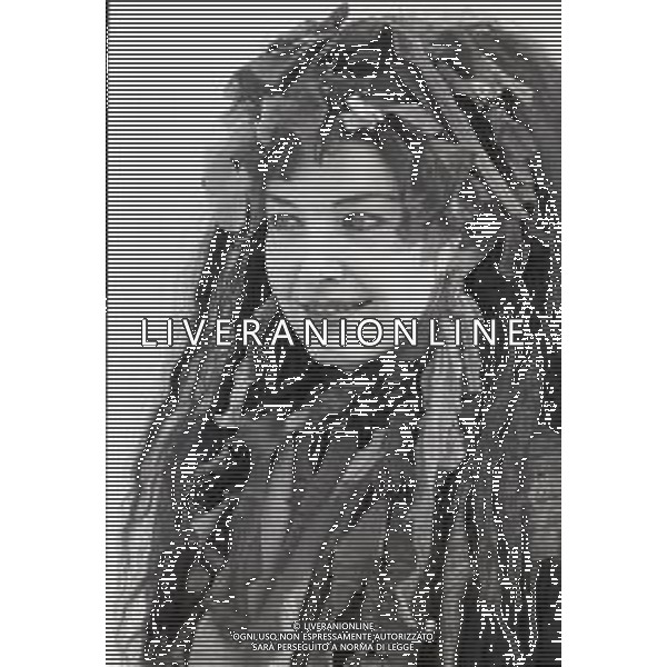 NEG-RETROSPETTIVA LENA LOVICH CANTANTE NELLA FOTO LENA LOVICH A SANREMO NELL\'ANNO 1982 AG ALDO LIVERANI SAS