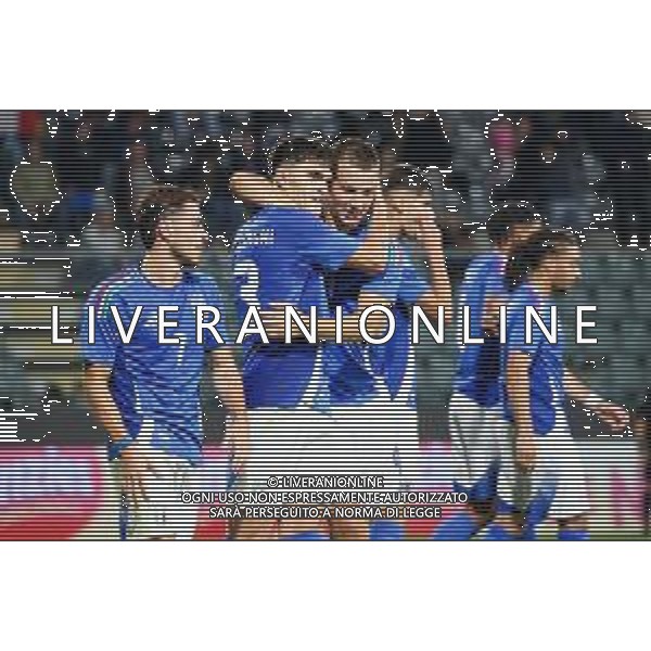 TVRCOR – Nazionale maschile Under 21 – qualificazione Europei U21 – Italia U-21 vs Armenia U-21 - Fase a gironi Gruppo E – Stadio Giovanni Zini Cremona (CR) 14-10-2025 nella foto esultanza dopo il goal di Francesco Camarda ©TVRCOR Corradin Roberta - AGENZIA ALDO LIVERANI SAS