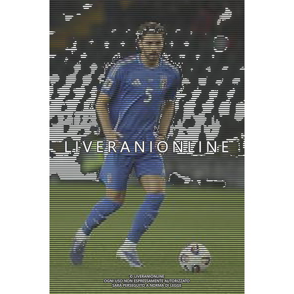 Manuel Locatelli of Italy play the ball during Italy vs Israel, European Qualifier, Group I, matchday 8, game at Bluenergy stadium in Udine (UD), Italy, on October 14, 2025. (Photo by Davide Casentini) ©TVDC Casentini Davide - AGENZIA ALDO LIVERANI SAS