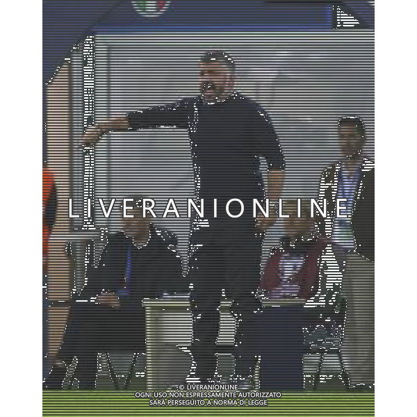 Gennaro Gattuso Head Coach of Italy gestures during Italy vs Israel, European Qualifier, Group I, matchday 8, game at Bluenergy stadium in Udine (UD), Italy, on October 14, 2025. (Photo by Davide Casentini) ©TVDC Casentini Davide - AGENZIA ALDO LIVERANI SAS