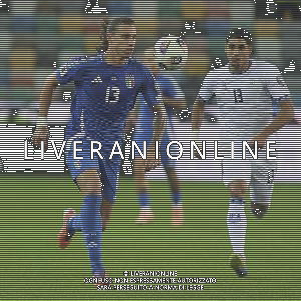 Riccardo Calafiori of Italy play the ball during Italy vs Israel, European Qualifier, Group I, matchday 8, game at Bluenergy stadium in Udine (UD), Italy, on October 14, 2025. (Photo by Davide Casentini) ©TVDC Casentini Davide - AGENZIA ALDO LIVERANI SAS