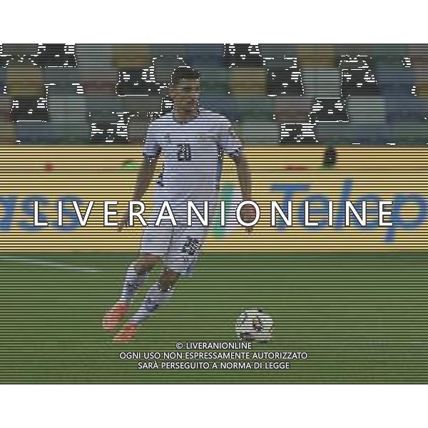 Dan Biton of Israel play the ball during Italy vs Israel, European Qualifier, Group I, matchday 8, game at Bluenergy stadium in Udine (UD), Italy, on October 14, 2025. (Photo by Davide Casentini) ©TVDC Casentini Davide - AGENZIA ALDO LIVERANI SAS
