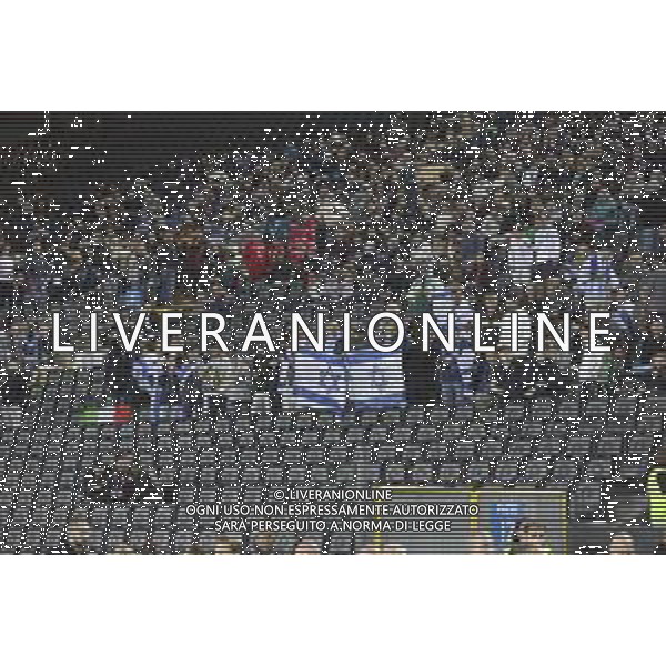 Israel fans show their support during Italy vs Israel, European Qualifier, Group I, matchday 8, game at Bluenergy stadium in Udine (UD), Italy, on October 14, 2025. (Photo by Davide Casentini) ©TVDC Casentini Davide - AGENZIA ALDO LIVERANI SAS