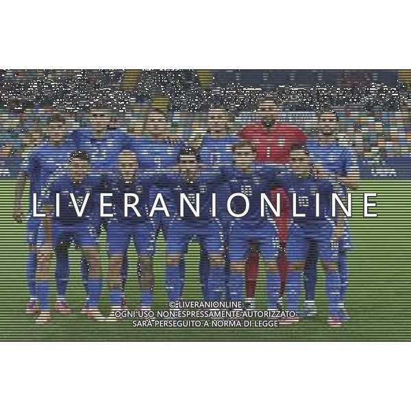 Formazione italia - Italy team photo during Italy vs Israel, European Qualifier, Group I, matchday 8, game at Bluenergy stadium in Udine (UD), Italy, on October 14, 2025. (Photo by Davide Casentini) ©TVDC Casentini Davide - AGENZIA ALDO LIVERANI SAS