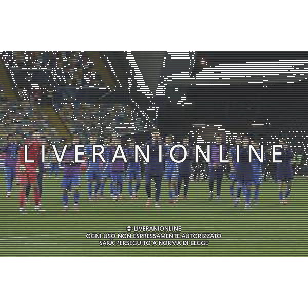 italy players applaud the fans following the final whistle Italy vs Israel, European Qualifier, Group I, matchday 8, game at Bluenergy stadium in Udine (UD), Italy, on October 14, 2025. (Photo by Davide Casentini) ©TVDC Casentini Davide - AGENZIA ALDO LIVERANI SAS