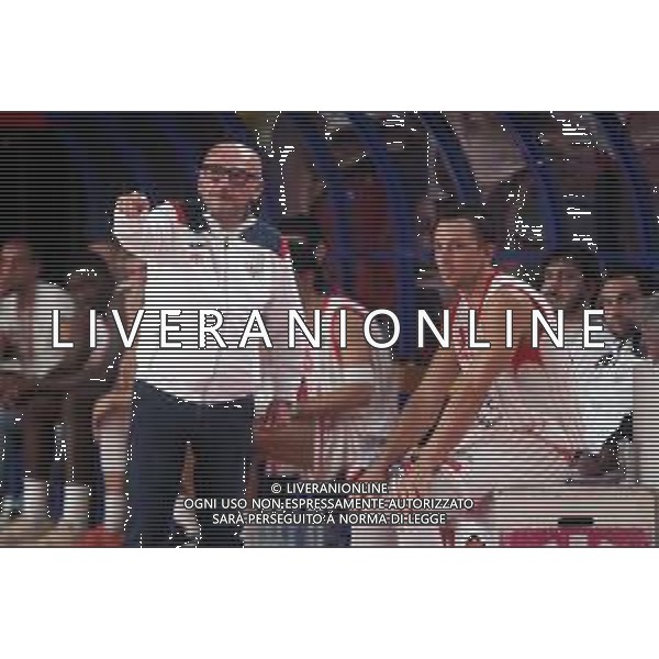 IMOLA 15 10 2025 UP ANDREA COSTA BASKET- DANY BASKET QUARRATA 71-58 SERIE B1 NELLA FOTO ALLENATORE LUCA DALMONTE E GIACOMO SANGUINETTI UP ANDREA COSTA ©SANNA - AGENZIA ALDO LIVERANI SAS