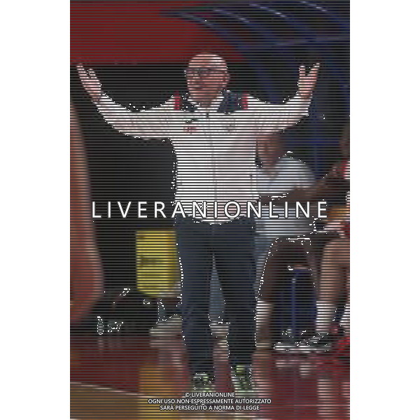 IMOLA 15 10 2025 UP ANDREA COSTA BASKET- DANY BASKET QUARRATA 71-58 SERIE B1 NELLA FOTO LUCA DALMONTE ALLENATORE UP ANDREA COSTA ©SANNA - AGENZIA ALDO LIVERANI SAS