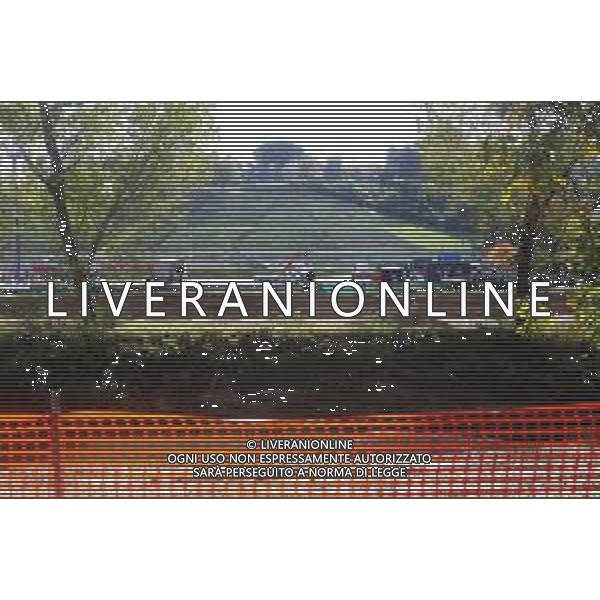 IMOLA 15 10 2025 LAVORI SULLA RIVA SUGLI ARGINI DEL FIUME SANTERNO CHE COSTEGGIA L\'AUTODROMO ENZO E DINO FERRARI E TAGLI DEL ALBERI ©SANNA - AGENZIA ALDO LIVERANI SAS
