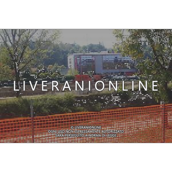 IMOLA 15 10 2025 LAVORI SULLA RIVA SUGLI ARGINI DEL FIUME SANTERNO CHE COSTEGGIA L\'AUTODROMO ENZO E DINO FERRARI E TAGLI DEL ALBERI ©SANNA - AGENZIA ALDO LIVERANI SAS