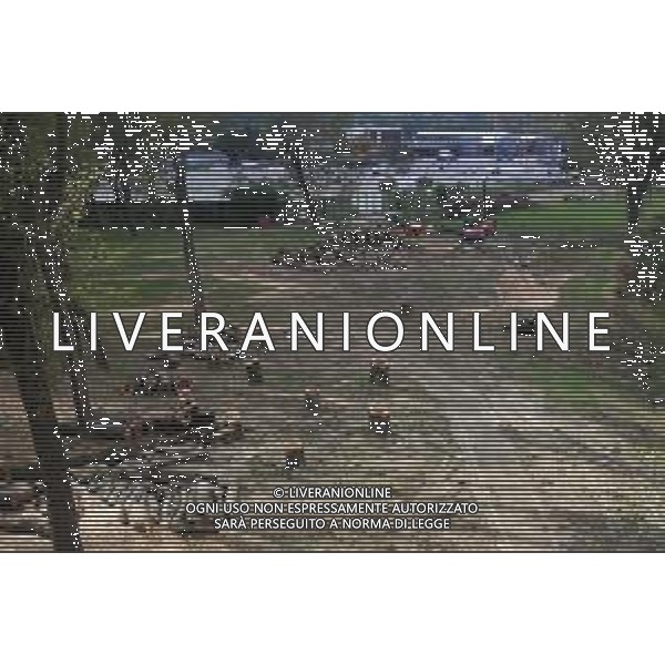 IMOLA 15 10 2025 LAVORI SULLA RIVA SUGLI ARGINI DEL FIUME SANTERNO CHE COSTEGGIA L\'AUTODROMO ENZO E DINO FERRARI E TAGLI DEL ALBERI ©SANNA - AGENZIA ALDO LIVERANI SAS