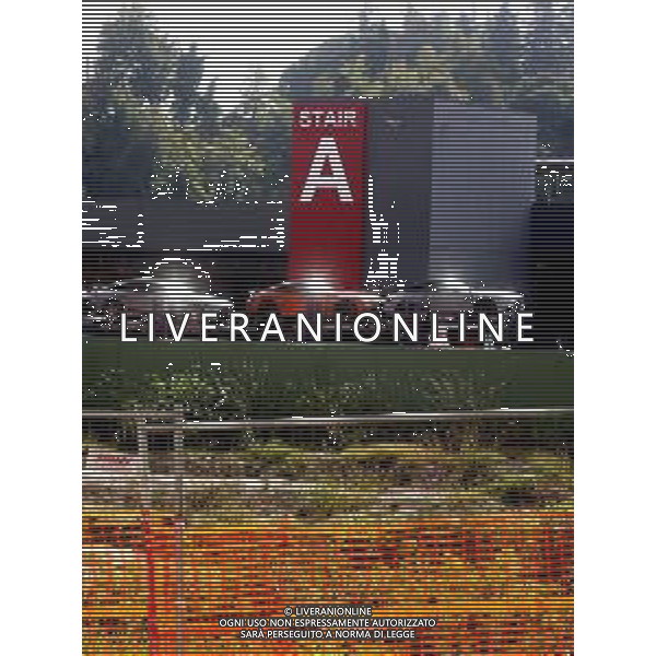 IMOLA 15 10 2025 LAVORI SULLA RIVA SUGLI ARGINI DEL FIUME SANTERNO CHE COSTEGGIA L\'AUTODROMO ENZO E DINO FERRARI E TAGLI DEL ALBERI ©SANNA - AGENZIA ALDO LIVERANI SAS