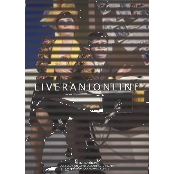 COL- RETROSPETTIVA PATRIZIO ROVERSI CONDUTTORE TELEVISIVO NELLA FOTO PATRIZIO ROVERSI CON SYUSY BLADY AG ALDO LIVERANI SAS 