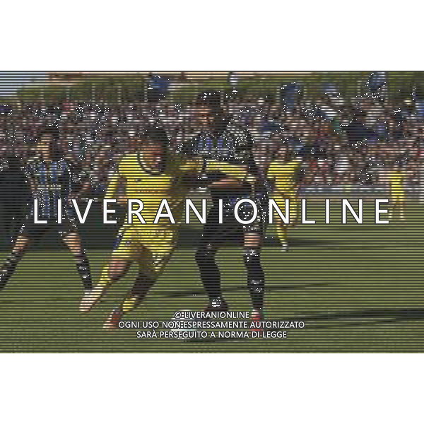 Giovane Santana do Nascimiento of Hellas Verona FC c ontrasto1 Simone Canestrelli of Pisa SC during Pisa SC vs Hellas Verona FC, 7° Serie A Enilive 2025-26 game at Arena Garibaldi - Romeo Anconetani stadium in Pisa (PI), Italy, on October 18, 2025. (Photo by Davide Casentini) ©TVDC Casentini Davide - AGENZIA ALDO LIVERANI SAS