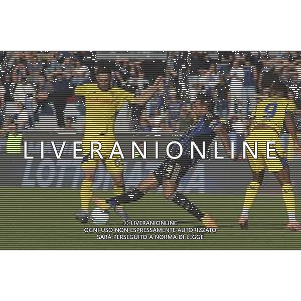 Roberto Gagliardini of Hellas Verona FC competes for the ball with Antonio Caracciolo of Pisa SC during Pisa SC vs Hellas Verona FC, 7° Serie A Enilive 2025-26 game at Arena Garibaldi - Romeo Anconetani stadium in Pisa (PI), Italy, on October 18, 2025. (Photo by Davide Casentini) ©TVDC Casentini Davide - AGENZIA ALDO LIVERANI SAS