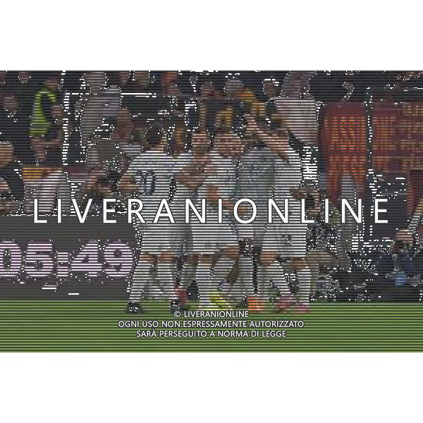 Roma vs Inter Campionato Serie A Enilive - 7 Giornata Stadio Olimpico - Roma 18-10-2025 nella foto Esultanza Inter Foto Federico Gaetano - ag Aldo liverani ©Federico Gaetano - AGENZIA ALDO LIVERANI SAS