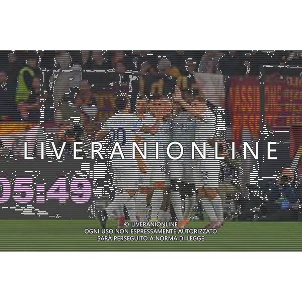 Roma vs Inter Campionato Serie A Enilive - 7 Giornata Stadio Olimpico - Roma 18-10-2025 nella foto Esultanza Inter Foto Federico Gaetano - ag Aldo liverani ©Federico Gaetano - AGENZIA ALDO LIVERANI SAS