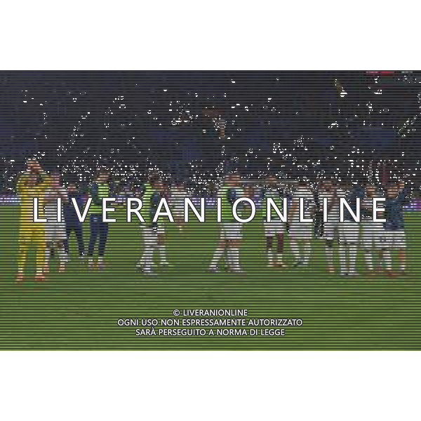 Roma vs Inter Campionato Serie A Enilive - 7 Giornata Stadio Olimpico - Roma 18-10-2025 nella foto Saluto Inter alla curva Foto Federico Gaetano - ag Aldo liverani ©Federico Gaetano - AGENZIA ALDO LIVERANI SAS