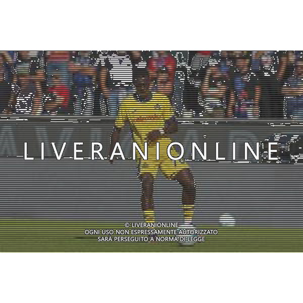 Fallou Cham of Hellas Verona FC play the ball during Pisa SC vs Hellas Verona FC, 7° Serie A Enilive 2025-26 game at Arena Garibaldi - Romeo Anconetani stadium in Pisa (PI), Italy, on October 18, 2025. (Photo by Davide Casentini) AG ALDO LIVERANI SAS