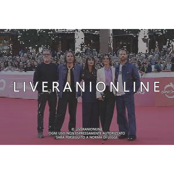 Roma 18 Ottobre 2025 Rome Film Fest - Red Carpet - Non essere cattivo Nella Foto: Valerio Mastandrea, Luca Marinelli, Silvia D\'Amico, Roberta Mattei, Alessandro Borghi Foto Credit: Andrea Bracaglia AG ALDO LIVERANI SAS