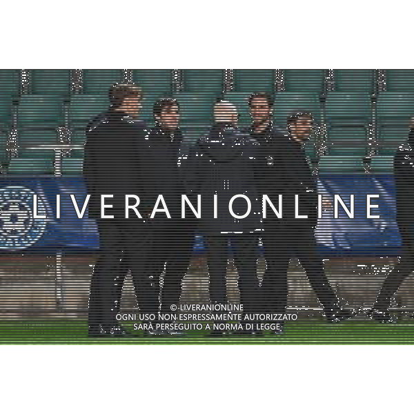 TVPG Estonia vs Italia nella foto Francesco Pio Esposito, sandro Tonali e Manuel Locatelli (Italia) Walk Around Pre match 11-10-2025 A. Le Coq Arena, Tallinn (EST) - European Qualifiers - FIFA World Cup 2026 Matchday 7 ©TVPG - AGENZIA ALDO LIVERANI SAS