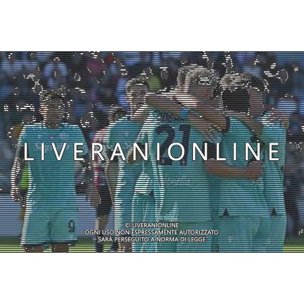 19-10-2025. Cagliari calcio-Bologna F.C. 7° giornta serie A 2025/2026, campionato calcio Italia, stadio Unipol Domus Cagliari. Foto Salvatore Moi/Agenzia Aldo Liverani s.as. Nella foto: Esultanza Gol Bologna in trasferta contro Cagliari allo stadio Unipol Domus. Segna: Emil Holm Bologna ©MOI SALVATORE - AGENZIA ALDO LIVERANI SAS