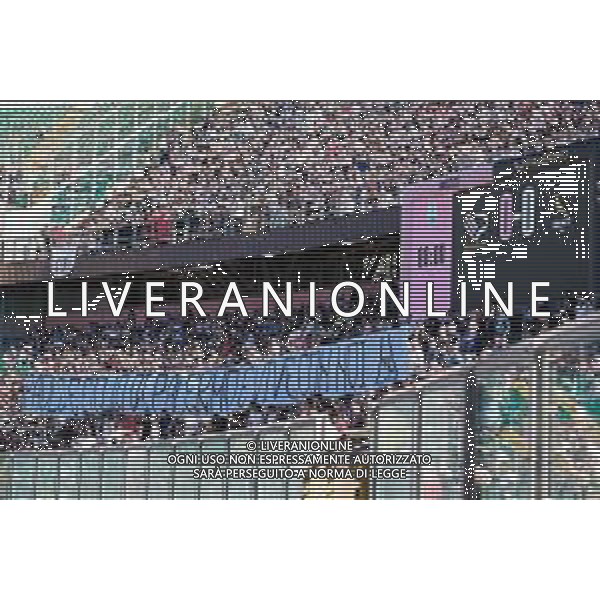 Palermo, Italia, 19 ottobre 2025. Stadio Renzo Barbera, Palermo vs Modena, match valido per il campionato di Serie B 2025/2026. Nella foto: Striscione tifosi Palermo foto federico serra-ag aldo liverani sas