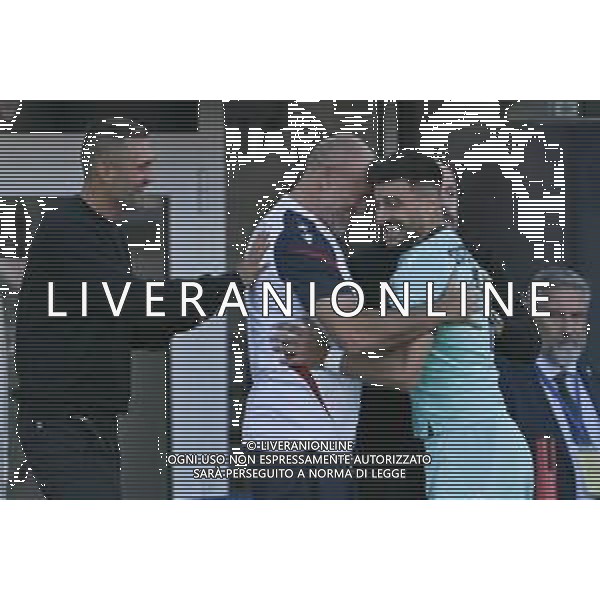 19-10-2025. Cagliari calcio-Bologna F.C. 7° giornta serie A 2025/2026, campionato calcio Italia, stadio Unipol Domus Cagliari. Foto Salvatore Moi/Agenzia Aldo Liverani s.as. Nella foto: Esultanza Gol Bologna in trasferta contro Cagliari allo stadio Unipol Domus. Segna: Riccardo Orsolini Bologna ©MOI SALVATORE - AGENZIA ALDO LIVERANI SAS