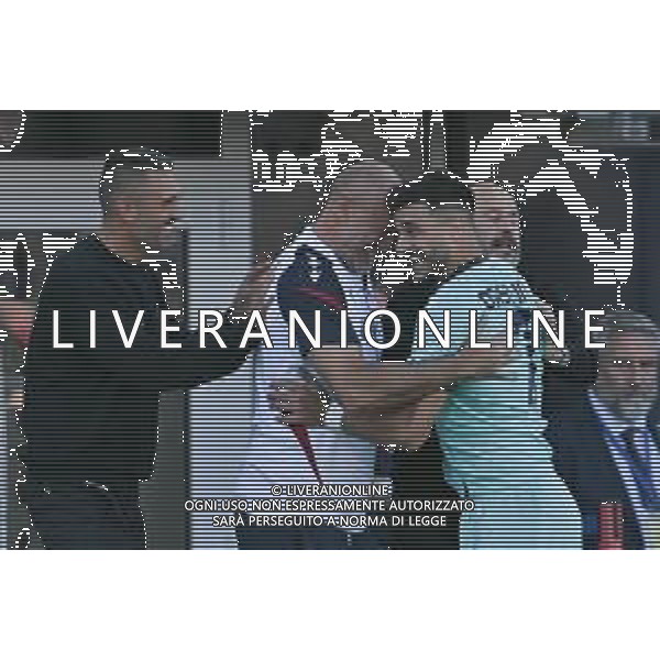 19-10-2025. Cagliari calcio-Bologna F.C. 7° giornta serie A 2025/2026, campionato calcio Italia, stadio Unipol Domus Cagliari. Foto Salvatore Moi/Agenzia Aldo Liverani s.as. Nella foto: Esultanza Gol Bologna in trasferta contro Cagliari allo stadio Unipol Domus. Segna: Riccardo Orsolini Bologna ©MOI SALVATORE - AGENZIA ALDO LIVERANI SAS