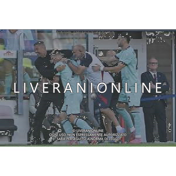 19-10-2025. Cagliari calcio-Bologna F.C. 7° giornta serie A 2025/2026, campionato calcio Italia, stadio Unipol Domus Cagliari. Foto Salvatore Moi/Agenzia Aldo Liverani s.as. Nella foto: Esultanza Gol Bologna in trasferta contro Cagliari allo stadio Unipol Domus. Segna: Riccardo Orsolini Bologna ©MOI SALVATORE - AGENZIA ALDO LIVERANI SAS