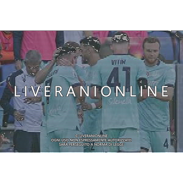 19-10-2025. Cagliari calcio-Bologna F.C. 7° giornta serie A 2025/2026, campionato calcio Italia, stadio Unipol Domus Cagliari. Foto Salvatore Moi/Agenzia Aldo Liverani s.as. Nella foto: Esultanza Gol Bologna in trasferta contro Cagliari allo stadio Unipol Domus. Segna: Riccardo Orsolini Bologna ©MOI SALVATORE - AGENZIA ALDO LIVERANI SAS