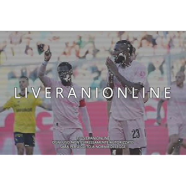 Palermo, Italia, 19 ottobre 2025. Stadio Renzo Barbera, Palermo vs Modena, match valido per il campionato di Serie B 2025/2026. Nella foto: Salim Diakite\' (Palermo FC) e Claudio Gomes (Palermo FC) foto federico serra-ag aldo liverani sas