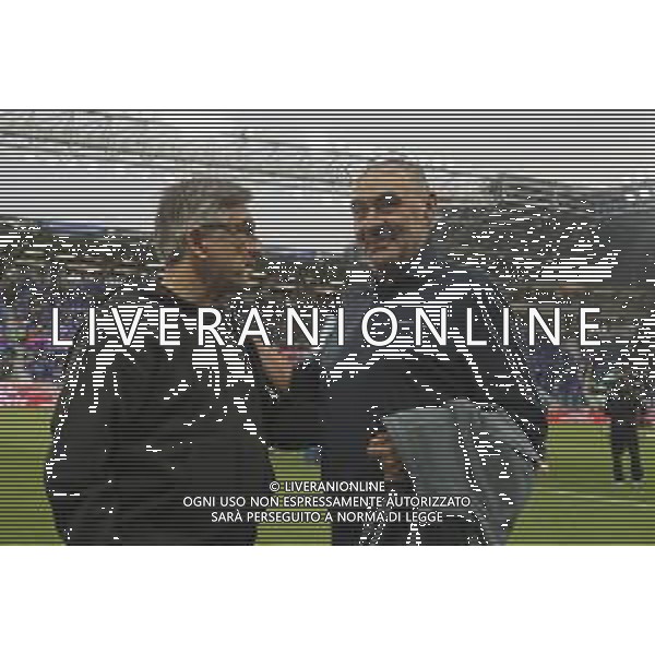 <Ivan Juric Head Coach of Atalanta BC and Maurizio Sarri Head Coach of SS Lazio during Atalanta BC vs SS Lazio, 7° Serie A Enilive 2025-26 game at New Balance arena in Bergamo (BG), Italy, on October 19, 2025. (Photo by Davide Casentini) ag aldo liverani sas
