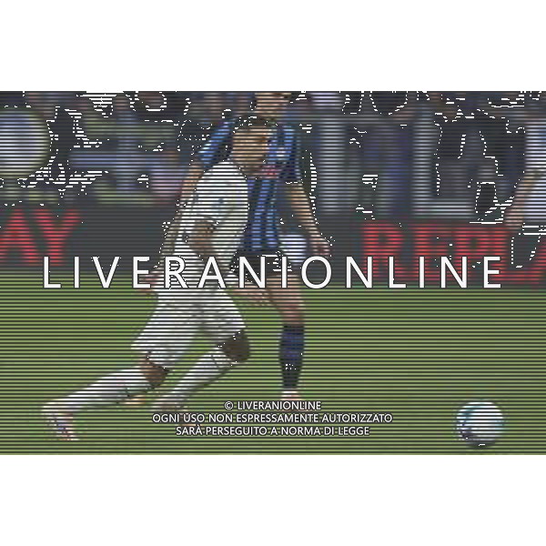 Mattia Zaccagni of SS Lazio play the ball during Atalanta BC vs SS Lazio, 7° Serie A Enilive 2025-26 game at New Balance arena in Bergamo (BG), Italy, on October 19, 2025. (Photo by Davide Casentini) ag aldo liverani sas