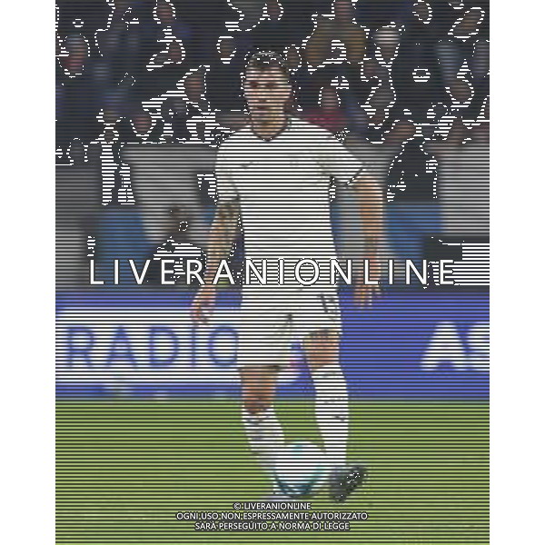 Alessio Romagnoli of SS Lazio play the ball during Atalanta BC vs SS Lazio, 7° Serie A Enilive 2025-26 game at New Balance arena in Bergamo (BG), Italy, on October 19, 2025. (Photo by Davide Casentini) AG ALDO LIVERANI SAS