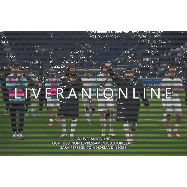 Atalanta vs Lazio Campionato Serie A Enilive - 7 Giornata Stadio New Balance - Bergamo 19-10-2025 nella foto Lazio sotto la curva dei tifosi a fine gara Foto Federico Gaetano - ag Aldo liverani ©Federico Gaetano - AGENZIA ALDO LIVERANI SAS