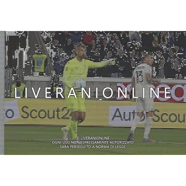 Ivan Provedel of SS Lazio gestures during Atalanta BC vs SS Lazio, 7° Serie A Enilive 2025-26 game at New Balance arena in Bergamo (BG), Italy, on October 19, 2025. (Photo by Davide Casentini) - AGENZIA ALDO LIVERANI SAS