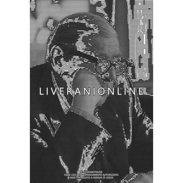 NEG-RETROSPETTIVA UGO STILLE GIORNALISTA NELLA FOTO UGO STILLE A MILANO NELL\'ANNO 1988 AG ALDO LIVERANI SAS