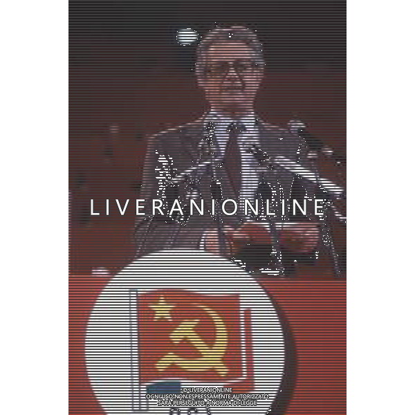 DIAP-RETROSPETTIVA LUIGI BERLINGUER POLITICO NELLA FOTO LUIGI BERLINGUER NELL\'ANNO 1989 AG ALDO LIVERANI SAS