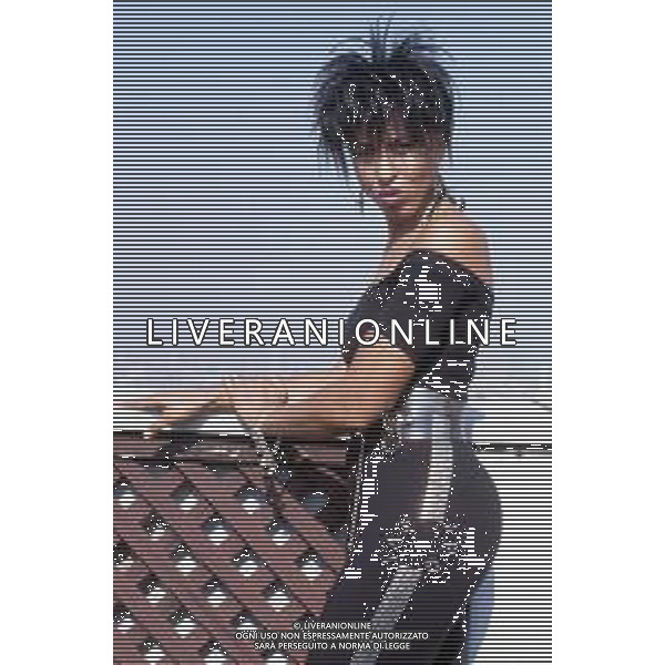 DIAP-RETROSPETTIVA NONA HENDRYX CANTANTE NELLA FOTO NONA HENDRYX A MILANO IN TERRAZZA MARTINI NELL\'ANNO 1989 AG ALDO LIVERANI SAS