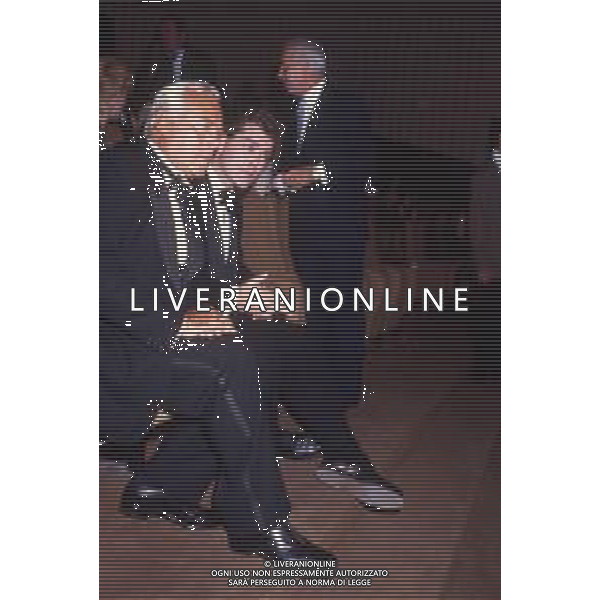 DIAP-RETROSPETTIVA RAY LIOTTA ATTORE NELLA FOTO RAY LIOTTA A VENEZIA NELL\'ANNO 1990 CON GIORGIO ARMANI AG ALDO LIVERANI SAS