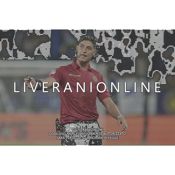 The Referee Giuseppe Collu gestures during Atalanta BC vs SS Lazio, 7° Serie A Enilive 2025-26 game at New Balance arena in Bergamo (BG), Italy, on October 19, 2025. (Photo by Davide Casentini) AG ALDO LIVERANI SAS